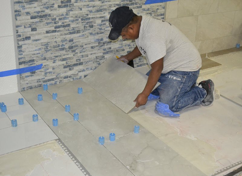 Tile worker